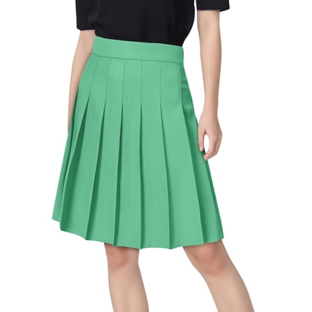 Short Skirts for Women 2X Plus Size Under $10 Solid Color Pleated Belt Pants High Waisted Skirt