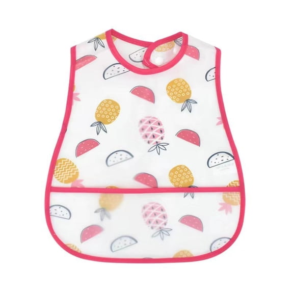 Short Sleeve Bib - Large Size Mess Saving Soft Fabric Apron for Ages 1-3