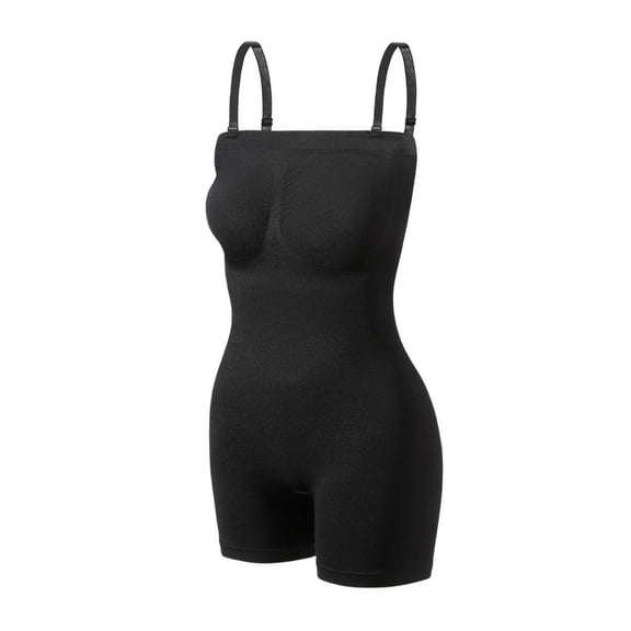 SELONE Short Sleeve Bodysuit For Women Keyhole Back Waist Cincher Shaping Bodysuit Butt Lift Boyshort 1 Piece Jumpsuit For Firm Control