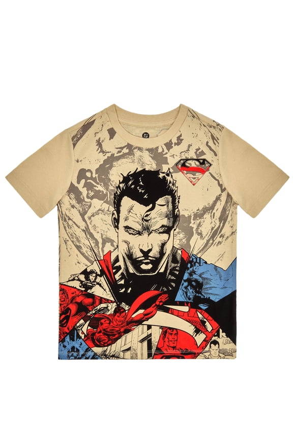 Superman Boys Graphic Tee with Short Sleeves, Sizes 4-18