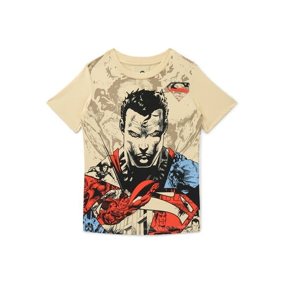 Superman Boys Graphic Tee with Short Sleeves, Sizes 4-18