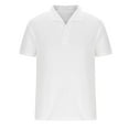 thumbnail image 1 of Short Sleeve Button Down Men Men's T Shirts Short Sleeve Short Sleeve White Shirt Men Men's Summer T Shirts Sales Today Clearance, 1 of 7