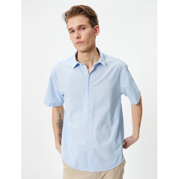 Short Sleeve Classic Neck Shirt