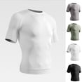 thumbnail image 1 of Short Sleeve Compression Shirts for Men, Quick Dry Cool Men's Compression T-Shirt, Athletic Workout Base Layer White, 1 of 7