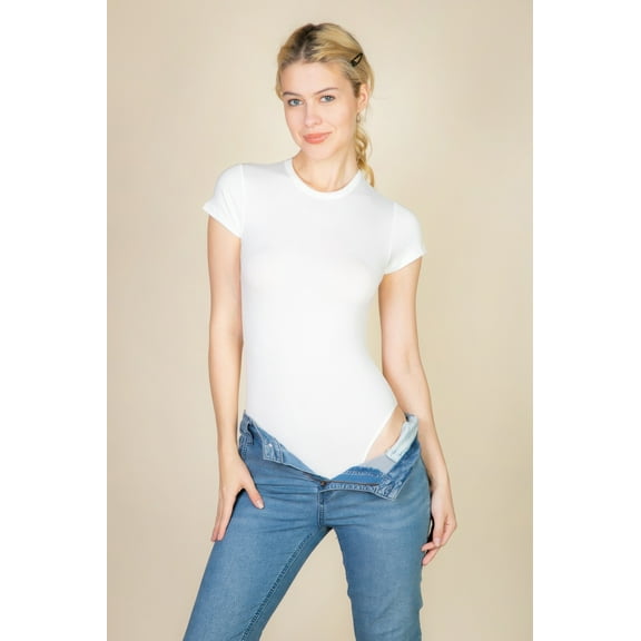 Short Sleeve Crew Neck Bodysuit
