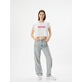 thumbnail image 1 of Short Sleeve Crew Neck Printed Crop T-Shirt, 1 of 6