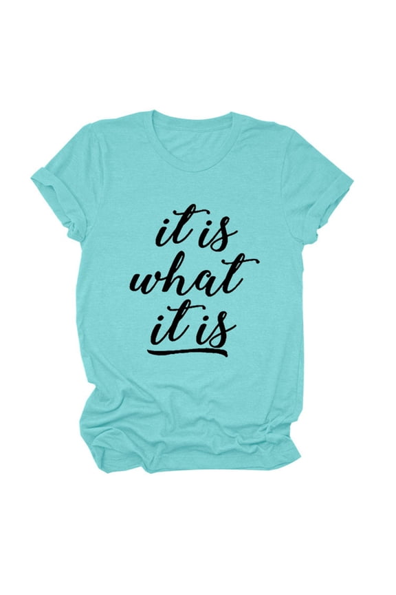 Short Sleeve, Crewneck, Soft Casual Summer Top for Women, XXXL Oversized Dark Blue Tee with Black Letters Bienvenido