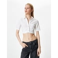 thumbnail image 1 of Short Sleeve Crop Shirt, 1 of 6