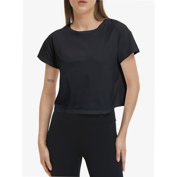 Short Sleeve Cropped Tops for Women Crew Neck Basic Casual Crop T-Shirt Relaxed Fit