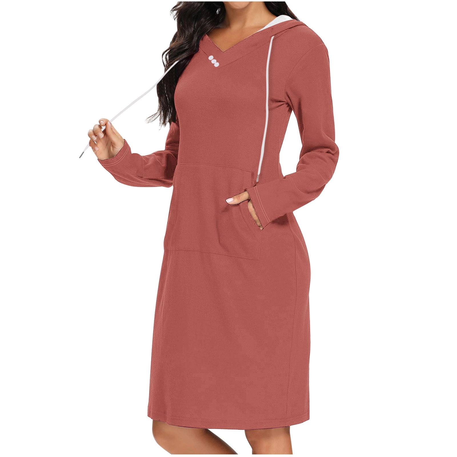 Short Sleeve Dress Long Sleeve Hooded Dress for Women with Pocket Hoodie Dress Fall Sweatshirts Midi Dress Plus Size Fall Dresses for Curvy Women S-88 Watermelon Red-a S - Walmart.com Short Sleeve Dress Long Sleeve Hooded Dress for Women with Pocket Hoodie Dress Fall Sweatshirts Midi Dress Plus Size Fall Dresses for Curvy Women S-88 Watermelon Red-a S - Walmart.com