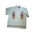 thumbnail image 1 of Short Sleeve Flames Button Down Shirt, XL, 1 of 1