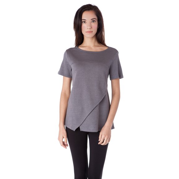 Short Sleeve Front Slit Top