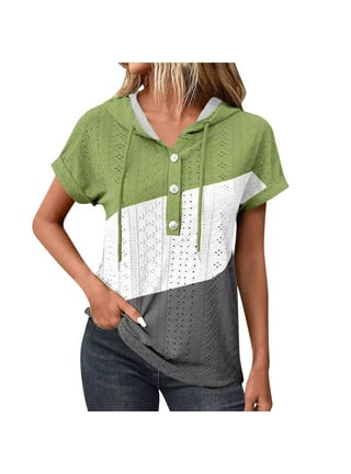 Short sleeve hoodie women's walmart on sale