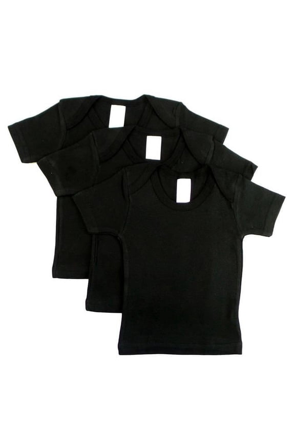 Short Sleeve Lap Shirt, Black - Size 18 to 24