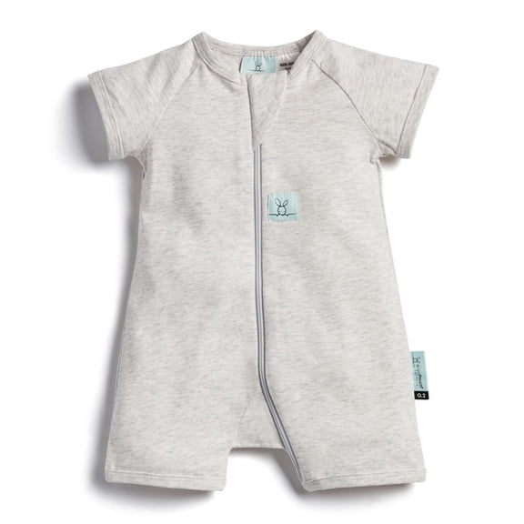 ergoPouch Short Sleeve Romper 0.2 TOG, Grey Marle, 1 Year
