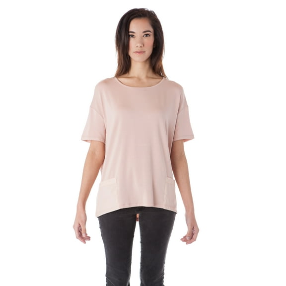 Short Sleeve Loose Top with Pockets