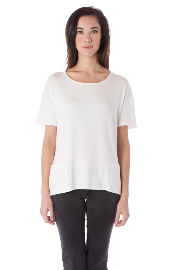 Short Sleeve Loose Top with Pockets