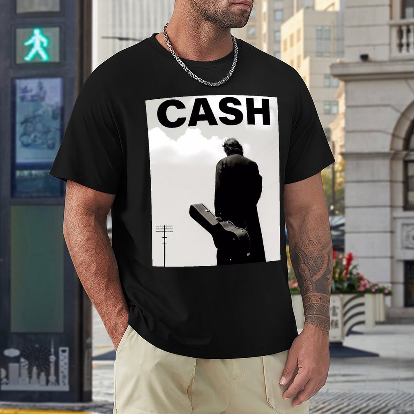 Short Sleeve Men s Round Neck Clothing for Johnny Cash T Shirt Music Tshirts Hunting Tshirts 3D Tops 3XL Walmart