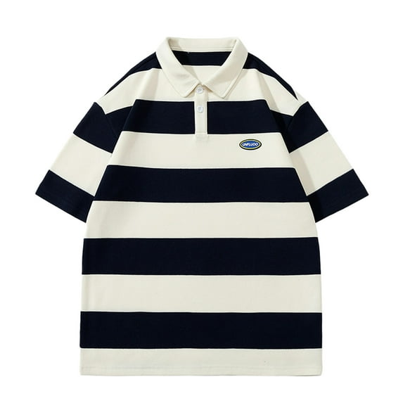 Short Sleeve Mens T-Shirts Casual Crew Neck Graphic Gift Shirt Men's Color Block Striped Short Sleeve T Shirt Casual Loose Fit Summer Top Fashionable Lightweight Tee