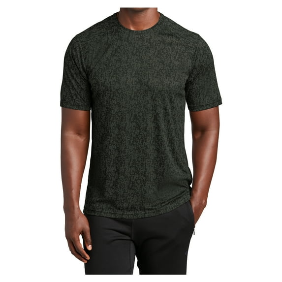 Short Sleeve Moisture Wicking Digital Camo Tee Black Large