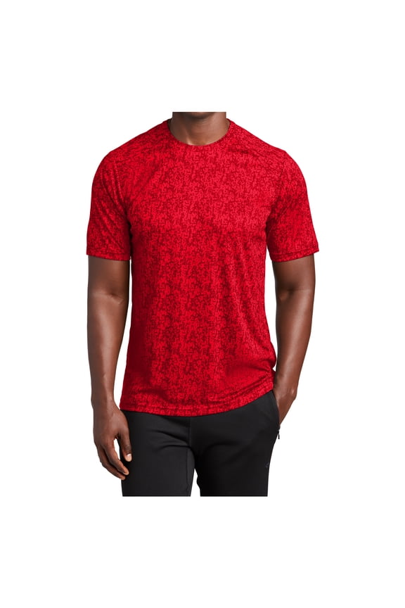 Short Sleeve Moisture Wicking Digital Camo Tee True Red X-Large