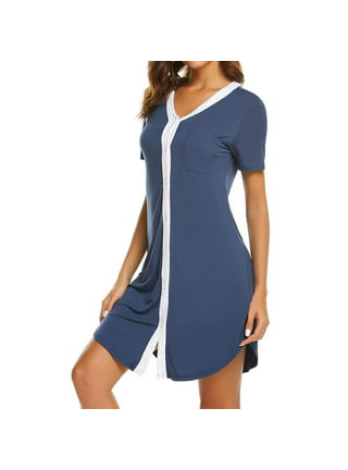 Casual Nights Short Sleeve Nightgowns for Women - Soft Cotton Blend Sleep  Shirts