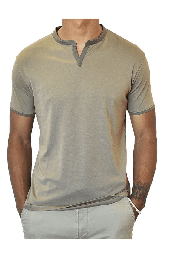 Short Sleeve Notch Collar