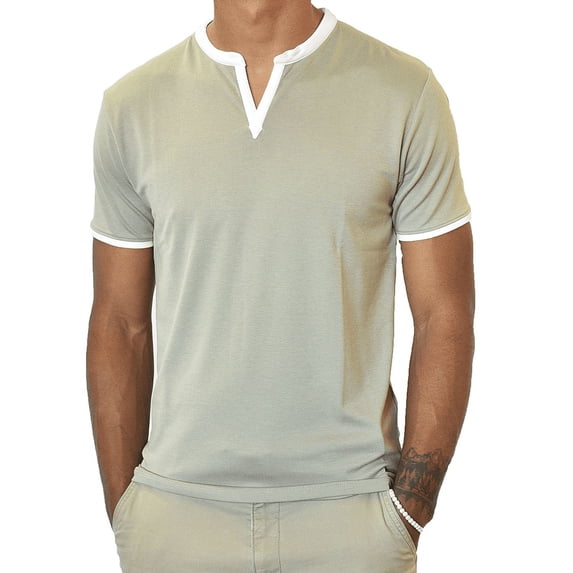 Short Sleeve Notch Collar