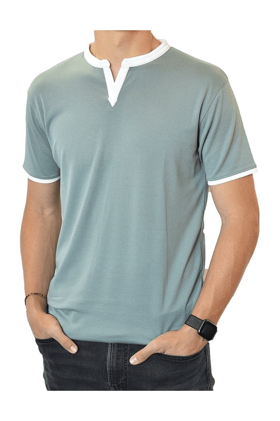 Short Sleeve Notch Collar