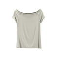 thumbnail image 1 of Short Sleeve Pajama Shirts for Women Summer Crew Neck Loose Sleep Tops Casual Lightweight Fashion Solid Color Lounge T Shirt, 1 of 5