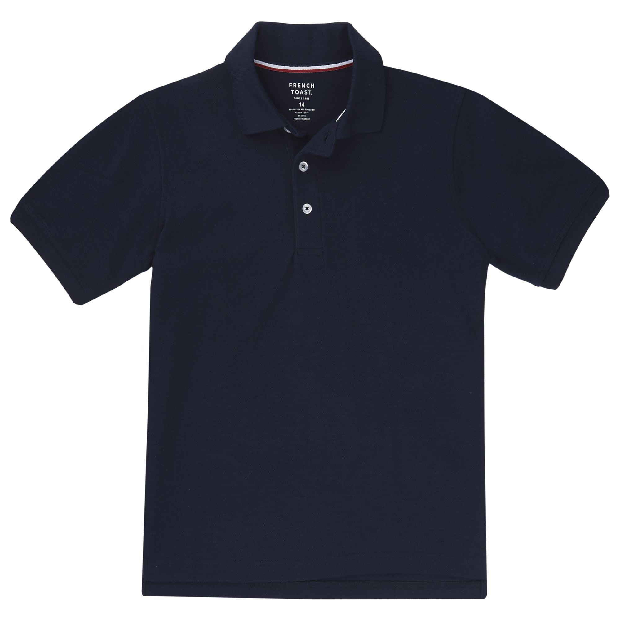 French Toast Boys School Uniform Short Sleeve Pique Polo Shirt, Sizes 4-20 & Husky