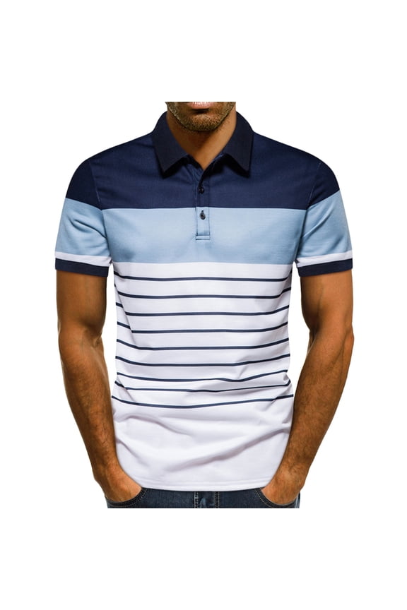 Short Sleeve Pockets Casual Polos (Men's)