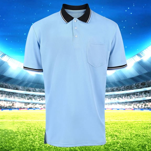 Short Sleeve Polo Baseball and Softball Umpire Shirt Workout Shirts Big and Tall