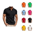 thumbnail image 1 of Short Sleeve Polo Shirts for Men Summer Casual Collared Golf Shirts Work Shirt Plain Baisc Polo Tshirts Mens Tees, 1 of 6