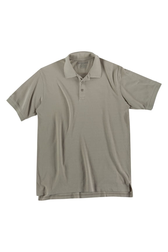 Short Sleeve Professional Polo Shirt, Silver Tan, Tall
