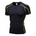 thumbnail image 1 of Short Sleeve Quick Dry Compression T-shirt For Men，Breathable Workout Gym T-shirt Tops, 1 of 2
