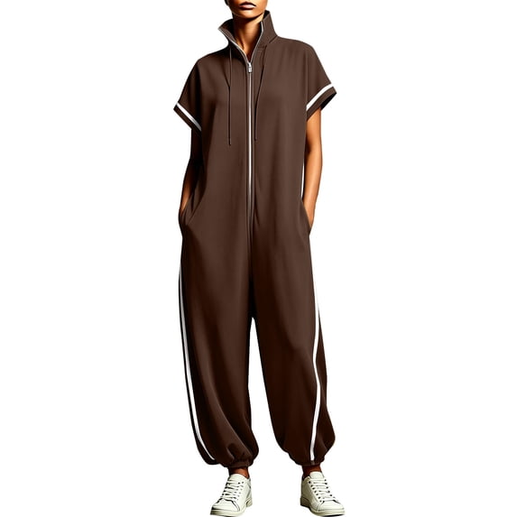 Short Sleeve Rompers For Women Plus Size Pants Set Beach Travel Set Trouser Pants Suits Vacation Outfits For Women Shirt and Wide Leg Pants Outfits Short Sleeve Coveralls Work Sets For Women