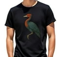 thumbnail image 1 of Short Sleeve Round Neck Mens Exotic Bird Graphic Unique Cotton Casual Tee T Shirt Tops Black S-5XL, 1 of 5
