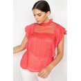 thumbnail image 1 of Short Sleeve Ruffle Shadow Top, 1 of 5