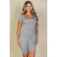 thumbnail image 1 of Short Sleeve Scoop Neck Bodycon Romper, 1 of 5