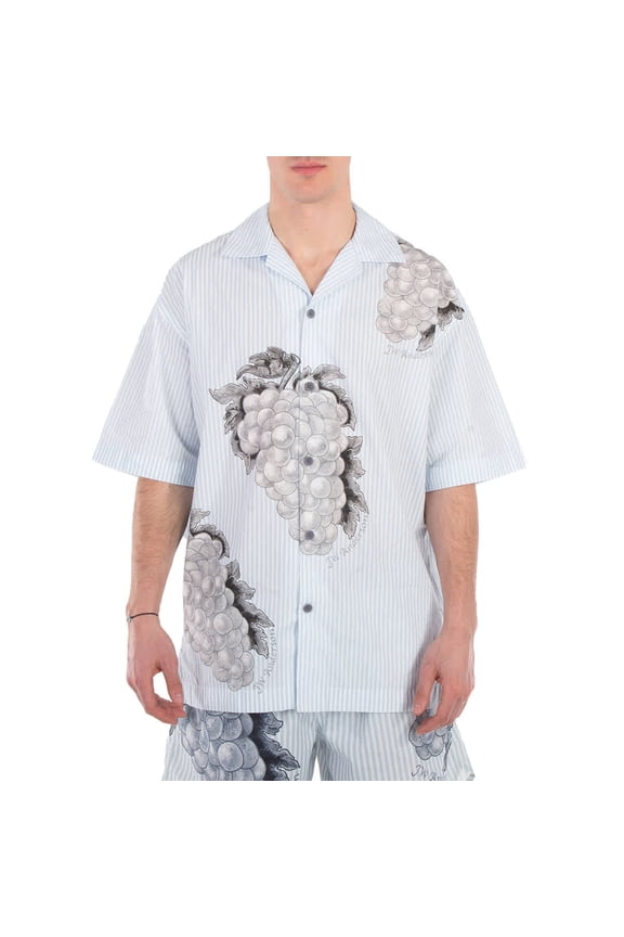 JW Anderson Grape Stripe Vacation Shirt, Brand Size 46 (US Size 36)