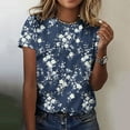 thumbnail image 1 of Short Sleeve Shirts T Shirts Comfy T Shirts Graphic Summer Tshirts Shirts for Women Oversized, 1 of 5