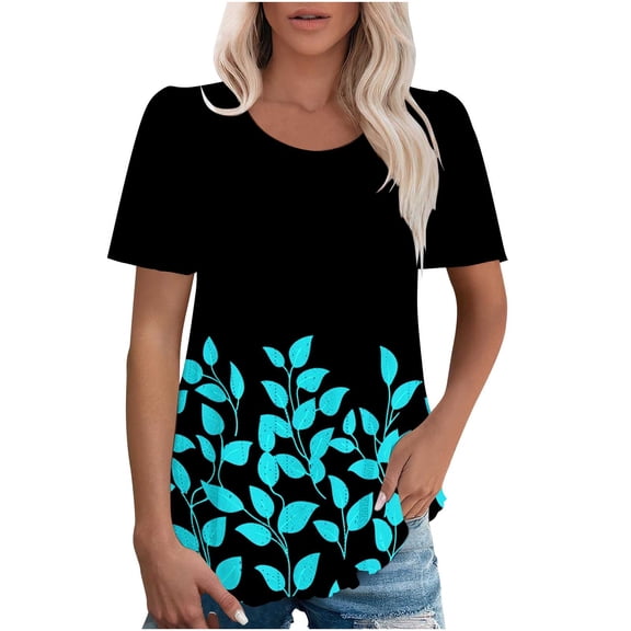 Short Sleeve Shirts for Women Fitted Summer Tees for Women 2025 Vacation Womens Tops Dressy Casual Tunics Periwinkle My Orders Placed Recently By Me
