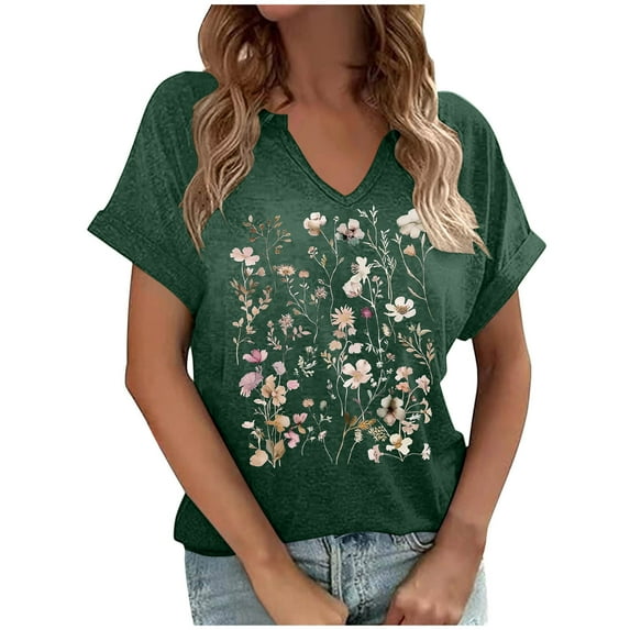 Short Sleeve Shirts for Women Summer Tees for Women 2025 Vacation Womens Sleeveless Tunic Tops Dressy Casual Short Sleeve Tunic Tops for Women XS Clearance Deals