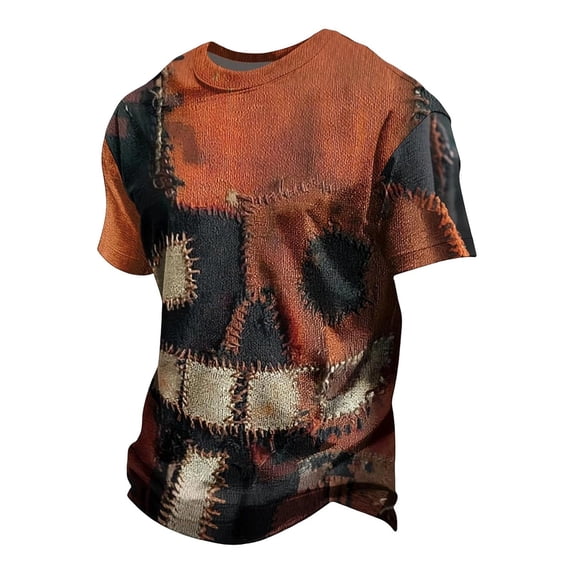 Short Sleeve Shirts for Men Crew Neck Halloween Graphic Print Basic Tee Tshirt