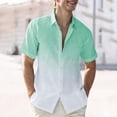 thumbnail image 1 of Short Sleeve Shirts for Men M-4XL Big & Tall Button-Down Tshirts Shirt Plus Size with Pocket and Collared Gradient Printed Lightweight Tops, 1 of 6