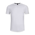thumbnail image 1 of Short Sleeve Shirts for Men, Mens Hipster Longline T-Shirt Drop Cut Scallop Long Tail Slim Fit Bodybuilding Gym Muscle Workout Tee, 1 of 5