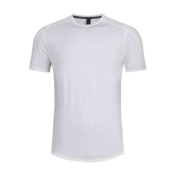 Short Sleeve Shirts for Men, Mens Hipster Longline T-Shirt Drop Cut Scallop Long Tail Slim Fit Bodybuilding Gym Muscle Workout Tee