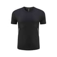 thumbnail image 1 of Short Sleeve Shirts for Men, Mens Hipster Longline T-Shirt Drop Cut Scallop Long Tail Slim Fit Bodybuilding Gym Muscle Workout Tee, 1 of 5