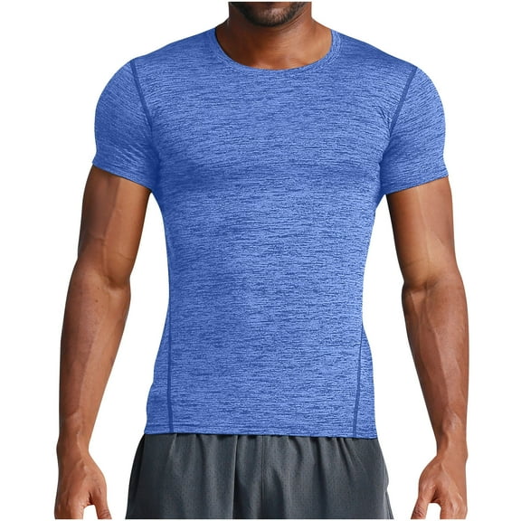 Short Sleeve Shirts for Men, Mens Workout Shirts Lightweight Sport Gym Training Bodybuilding Tops Breathable Moisture Wicking Quick Dry Athletic Tees